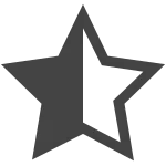 Star Half Left O SVG Icon